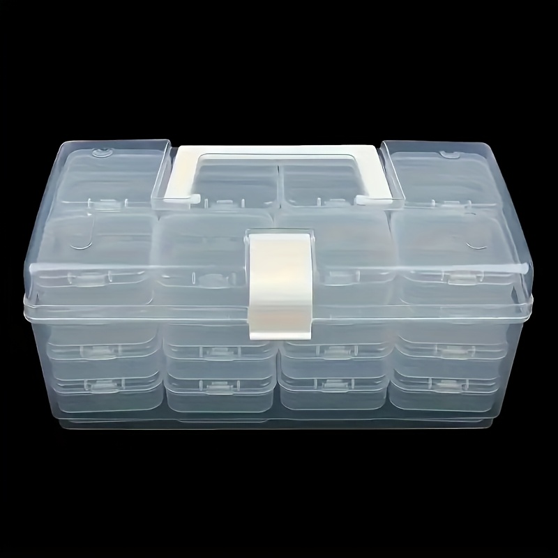 TEMU 32pcs/sets Of Plastic Storage Boxes, Diy Handcrafted Beaded Jewelry Classification Boxes, Multi-functional Portable Storage Boxes, Jewelry And