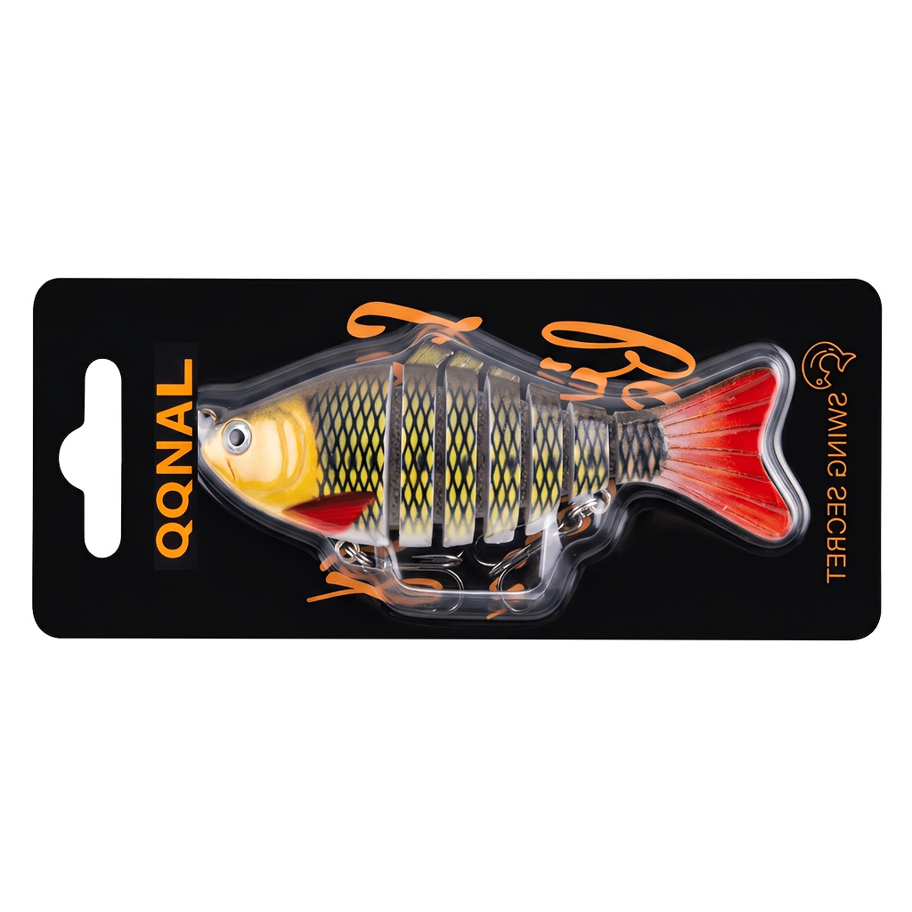 TEMU Qqnal 1pc Swimbait Glide Bait Fishing Lures For , 10cm/3.94in-16g 3d Multi-jointed Fish Bait, Saltwater Fishing Lures Sea Fishing Tackle Hard