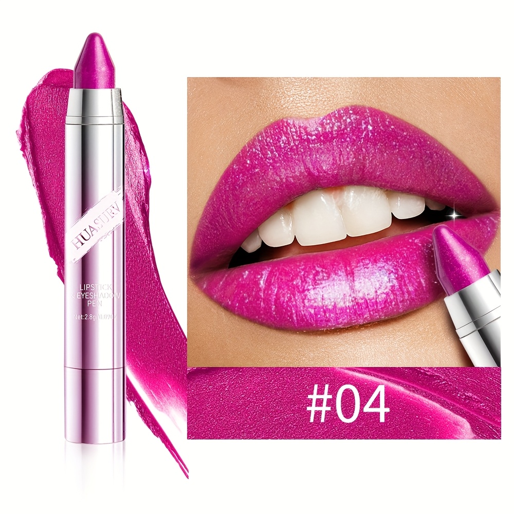 Image of [mother's Day Gifts][holiday Gifts][1pcs] Huasurv Lipstick Eye Shadow Pen 2-in-, Bright And Moisturizing Hs2983-04