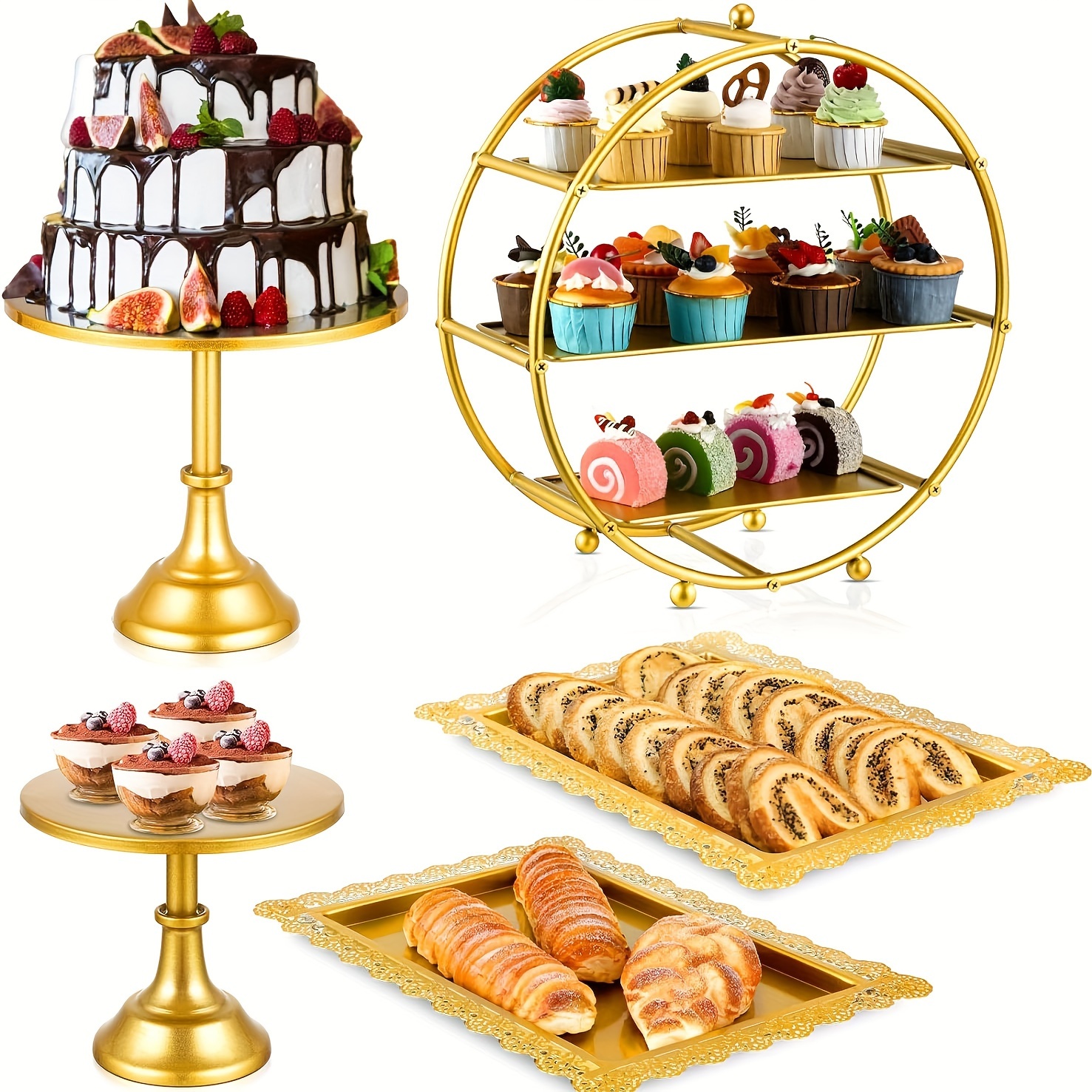 ケーキスタンド ペストリー トレイ 冷たい食事スタンド アフタヌーン