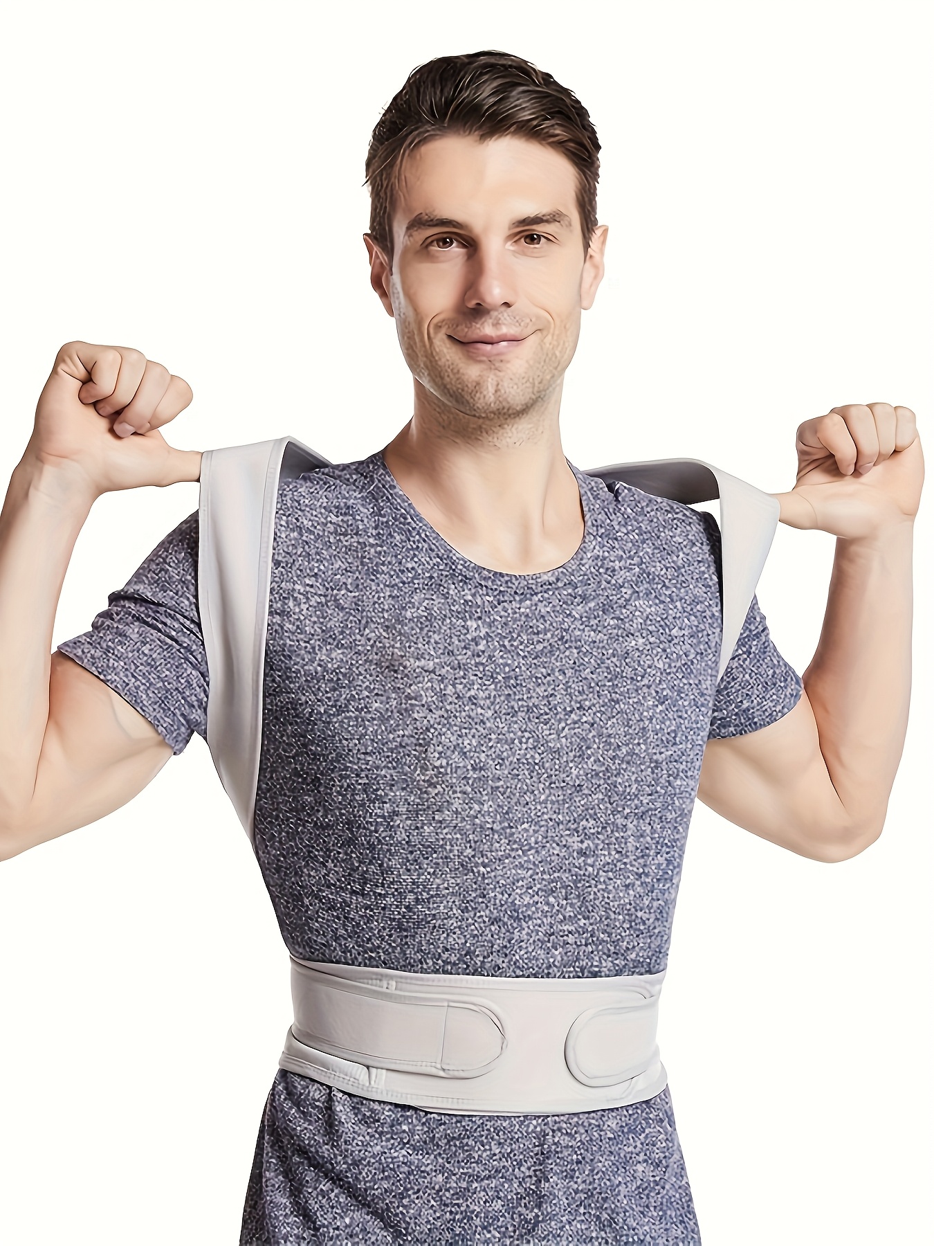 Adjustable posture corrector for men and women, back support shoulder straps, provides lumbar support, back and lumbar support