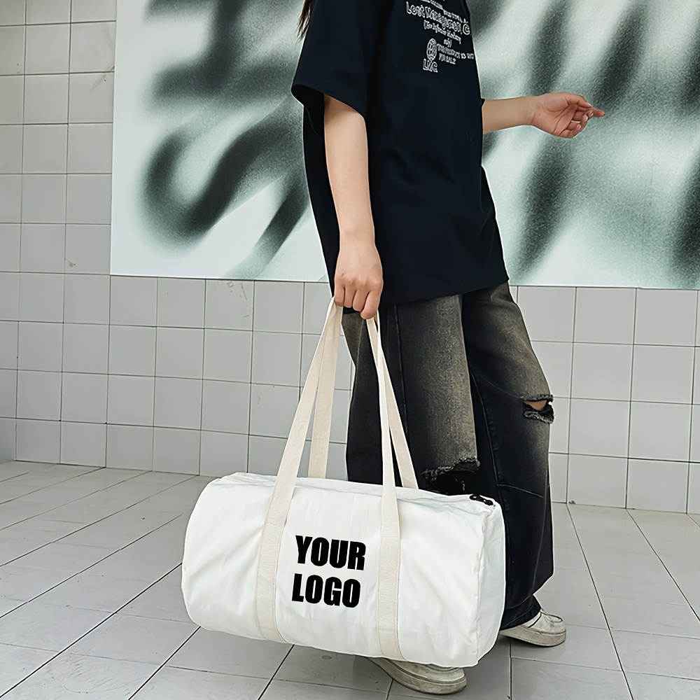 TEMU Personnalisation sur mesure : Nom, , motif, logo personnalisables - Sac de voyage pour homme de style simple et nouveau, valise, sac de sport