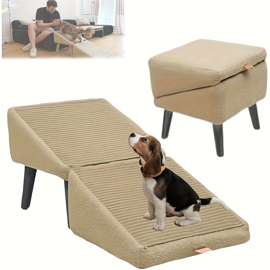 Temu – TEMU 2-in-1,foldable Individual Dog Ramps, Multi-functional Heavy-duty Pet Stairs And Staircases, -style Dog Ramps Suitable For Sofas, Beds, Pet