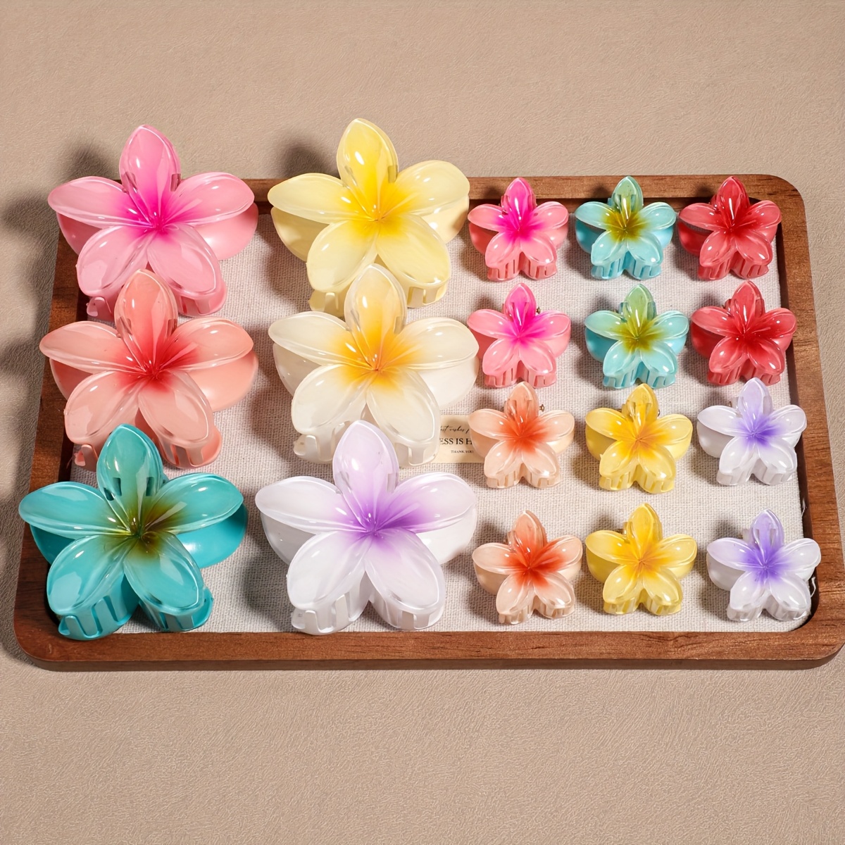 16pcs/18pcs Elegant Hair Clips, Stylish Flower Hairpins, Strong Anti-slip Grip, Gradient Design, Suitable For Everyday Wear And Beach , Perfect For Elegant Weddings