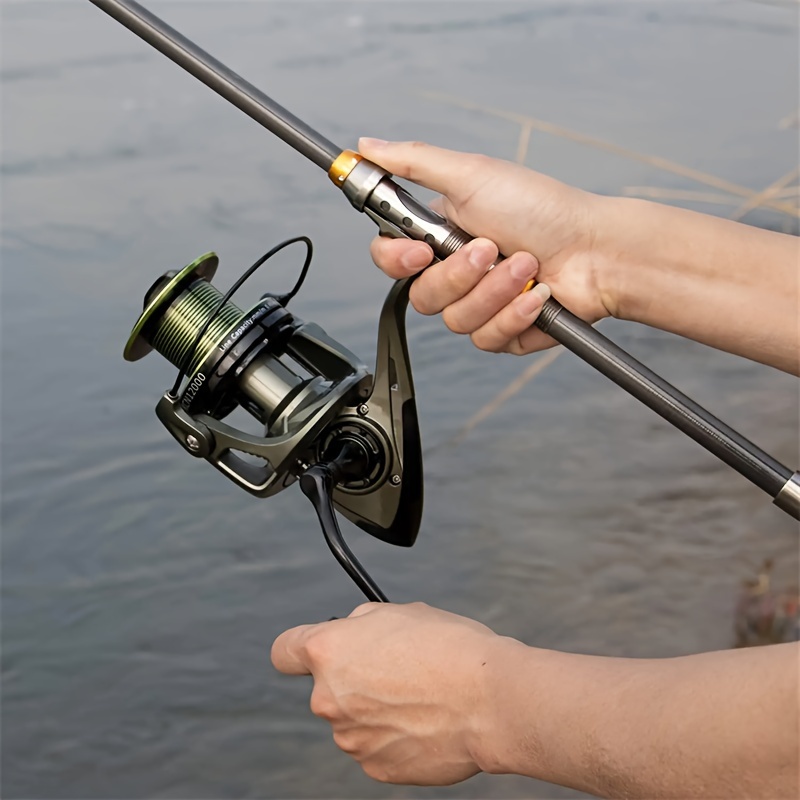 Moulinet De Pêche + 109 Yards De Ligne – Ratio 5.1:1, Graphite ABS, Poignée Ambidextre, 5 Couleurs, Eau Douce/salée