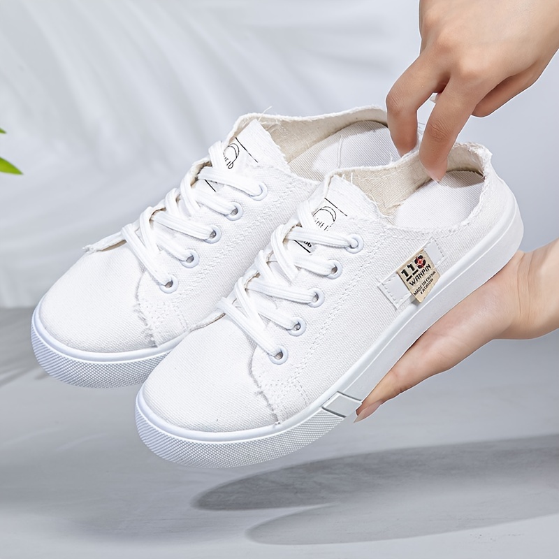 canvas small white shoes casual sports shoes low top women s Temu South Africa
