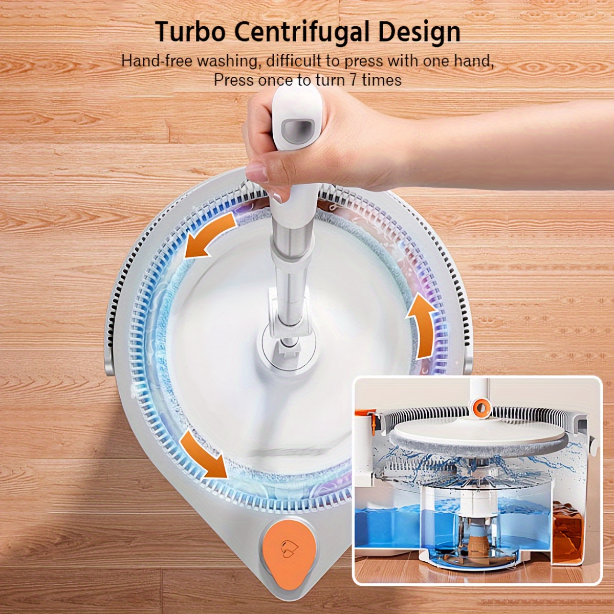 Joybos® Sewage Separation Hands-free Wash Mop And Bucket Set, With... product image 5