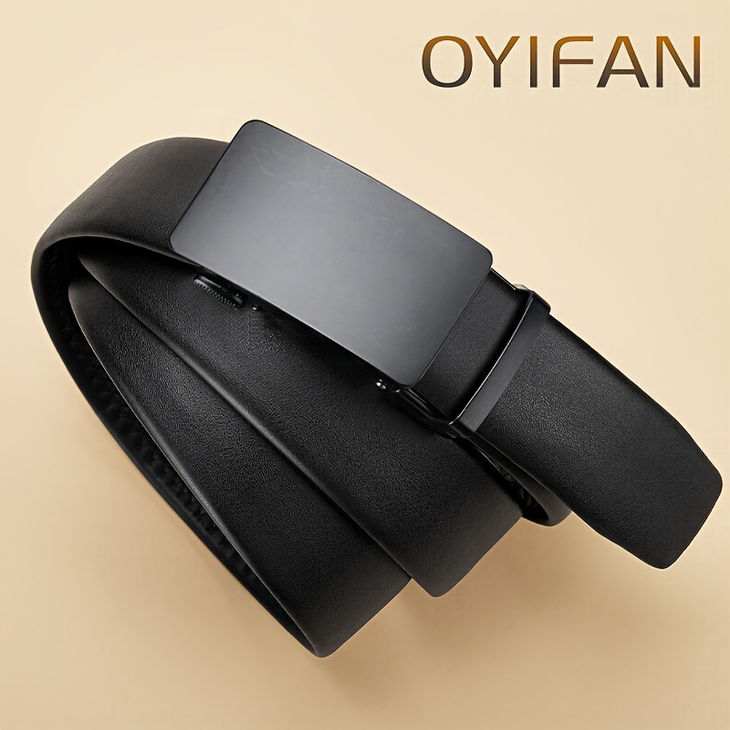 Men'S Automatic Buckle Belt Made from Second-Layer Cowhide, Stylish And Casual Leather Belt Ideal for Everyday Use, Perfect for a Gentleman'S Relaxed Attire
