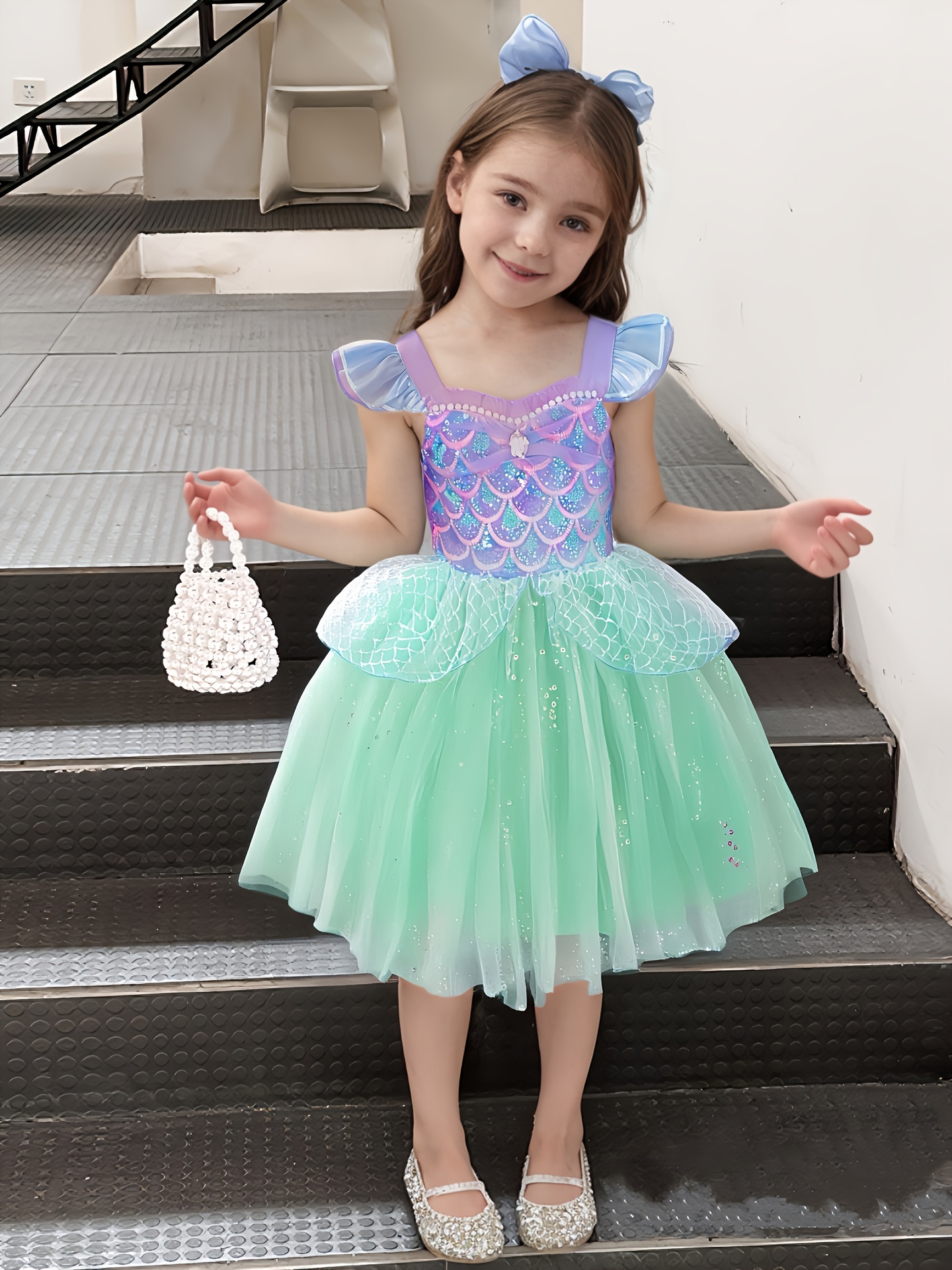 chinese dress ladies Misty Mermaid Dress Size 5-6 / Purple/Teal