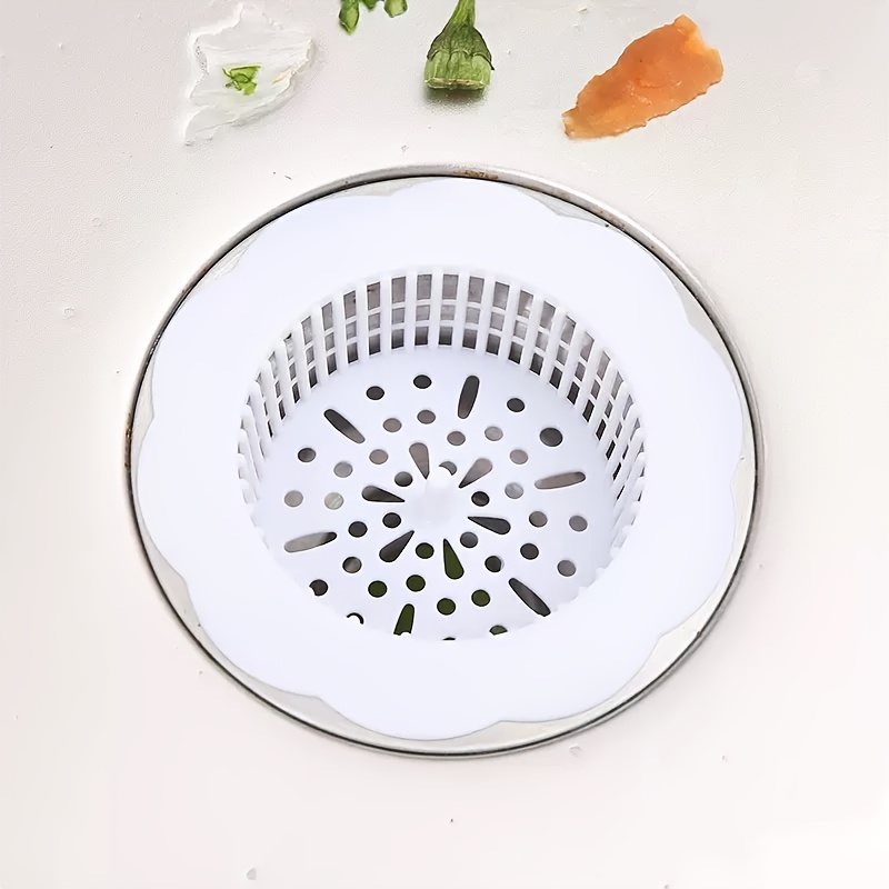 Flower Shape Plastic Water : Kitchen And Bathroom Drain Strainer With Anti-blocking Hair Filter Net
