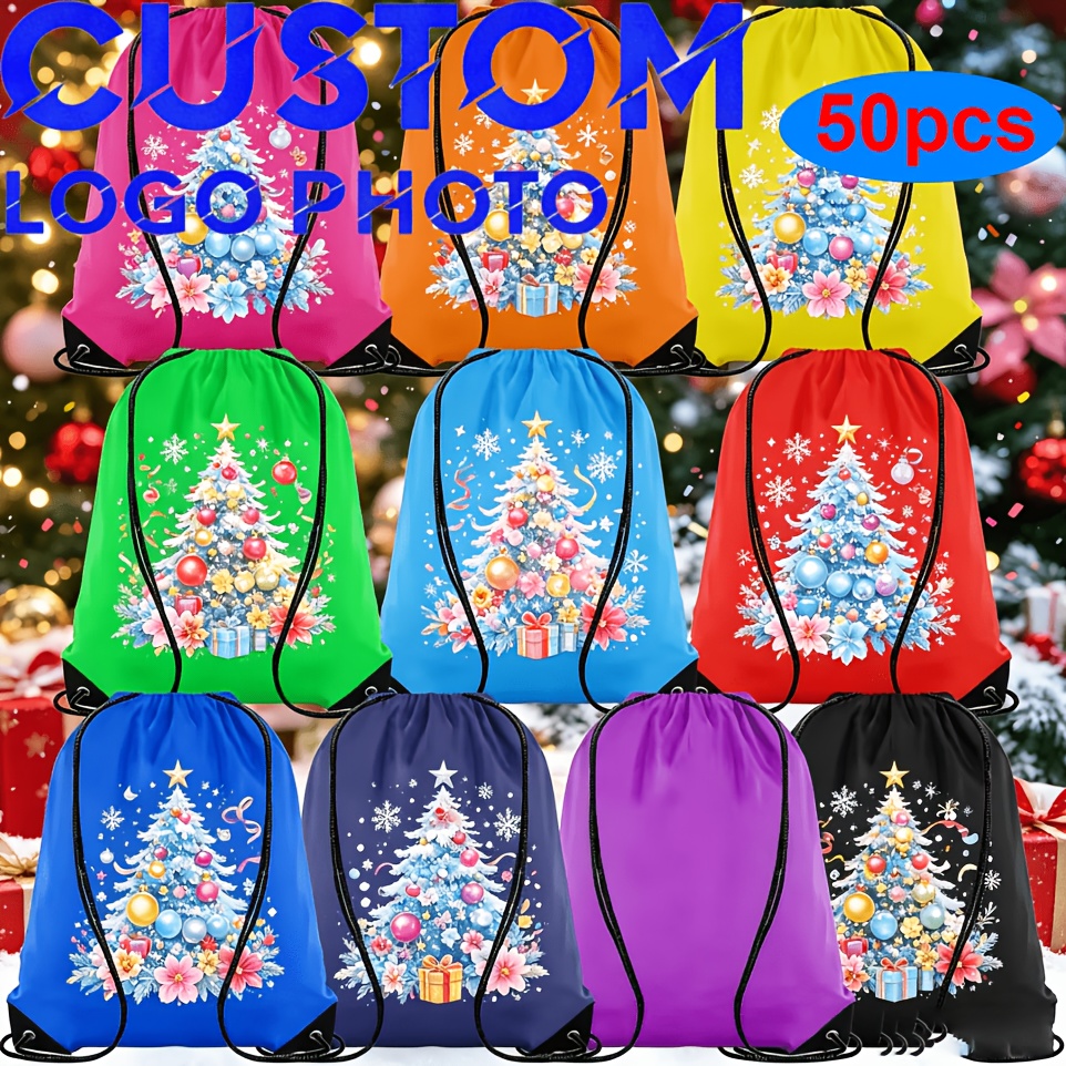 50pcs Customizable Climbing Rope Bags, Durable Polyester Material
