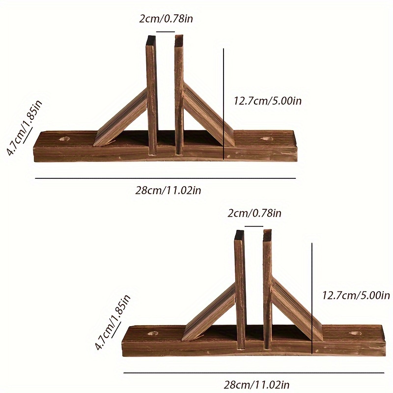 2pcs Multifunctional Wooden Support Base Solid Wood Triangular Support Frame For Wooden Fence, Christmas , Privacy Screen Support Base, Outdoor Lawn Fence Additions