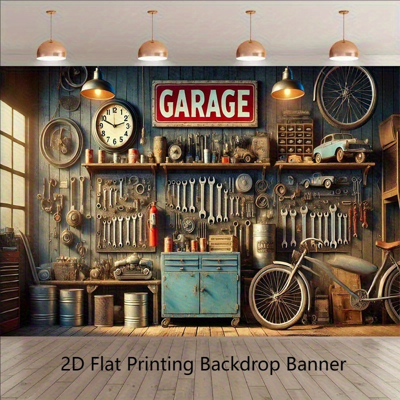 Decorative Garage Wall Tapestry Banner For Party And Celebration_voghion.com