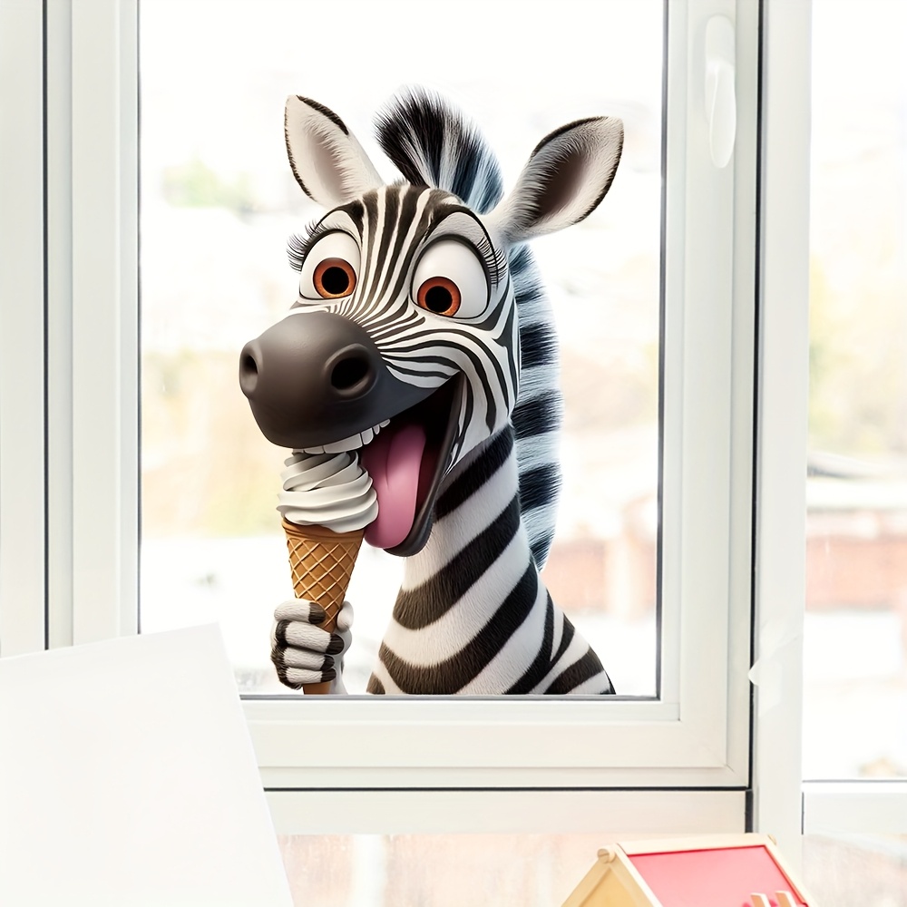 1pc Of Glass Stickers With A , Suitable For Decorating Windows And Doors Room, Featuring A Self-adhesive Backing