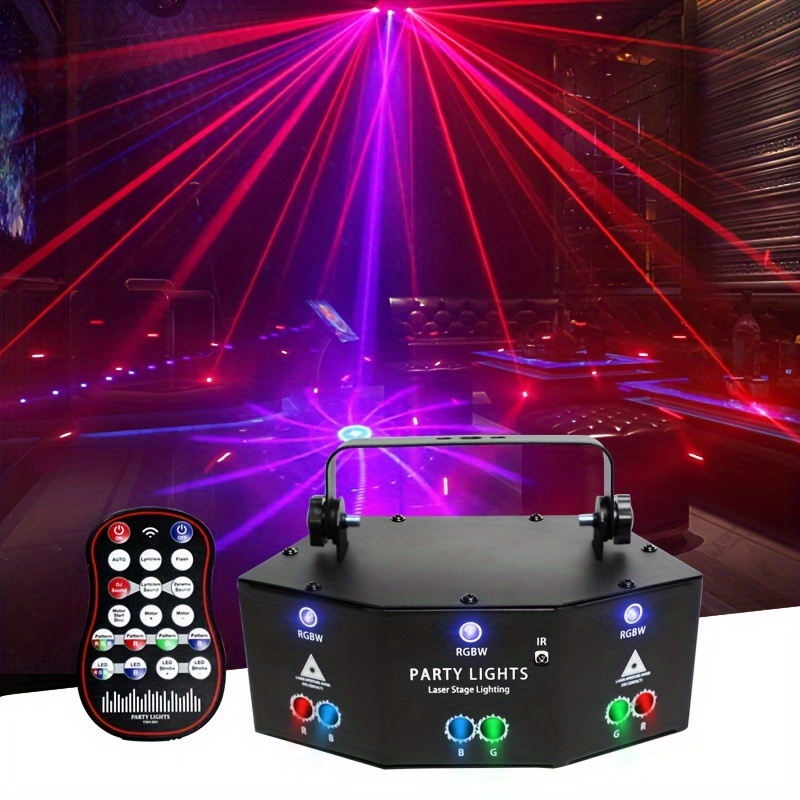 9   voice controlled rgb dynamic stage light dj   bar ktv nightclub colorful   flashing rotating stage lighting strip with remote control suitable for birthday party christmas halloween black friday cyber monday decoration eu plug