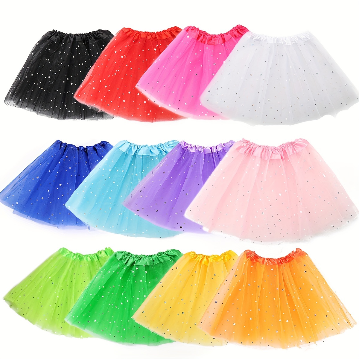 D EXCEED 80s Neon Running Tutu Skirt For Women, 3 Layered Tutu Skirt, Party Tutu Skirt, Adult Tutus For Halloween Running, Polyester Tutu Skirt details 0