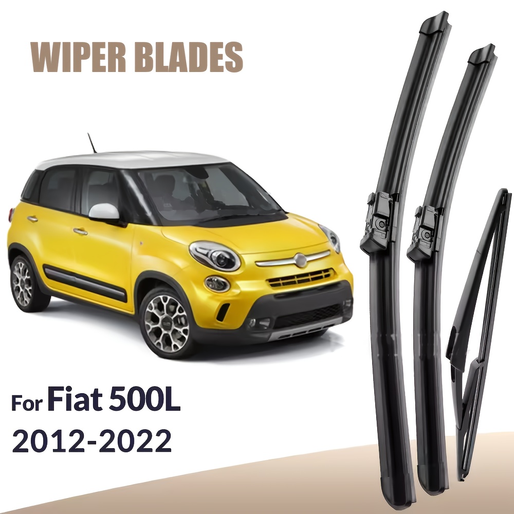 TEMU For Fiat 2012-2022 Wiper Front&rear Wiper Blades Windshield Windscreen Window Brushes 26"+16"+12", Window Wiper Blades, Winter Windshield Wiper