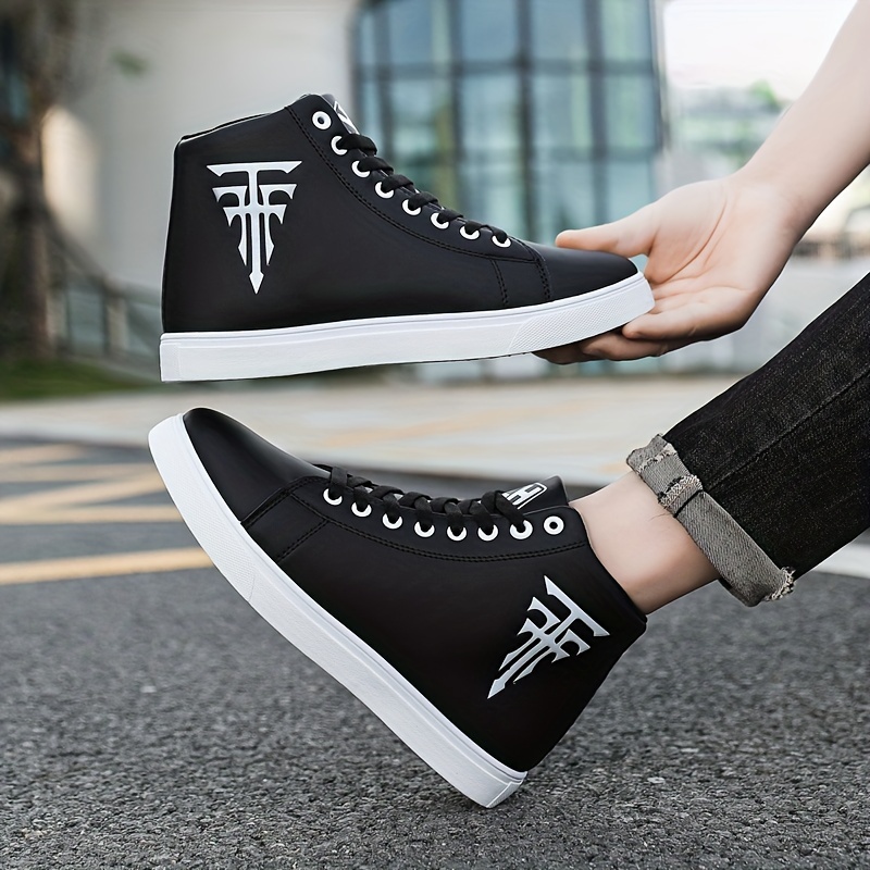 s High Top Trendy Skate Shoes Non Slip Lace Up Comfy Sneakers For Outdoor Street Walking Holiday Traveling