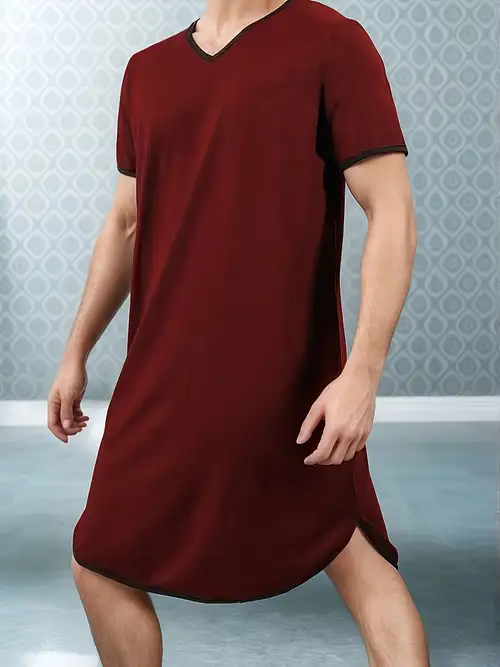 mens sleep shirt dress Amazon.com: 2025 Men's Nightshirt Nightgown Short Sleeve V Neck Sleepshirt Pajama Shirt Summer Comfy Big & Tall Henley Sleep Gowns Army Green : Clothing, Shoes & Jewelry