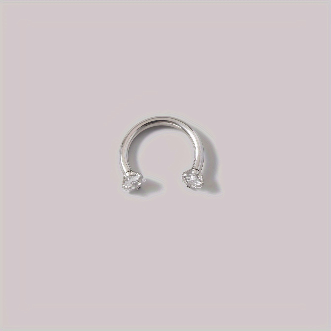 Women's C-Shaped Horseshoe Nose Ring, Stainless Steel