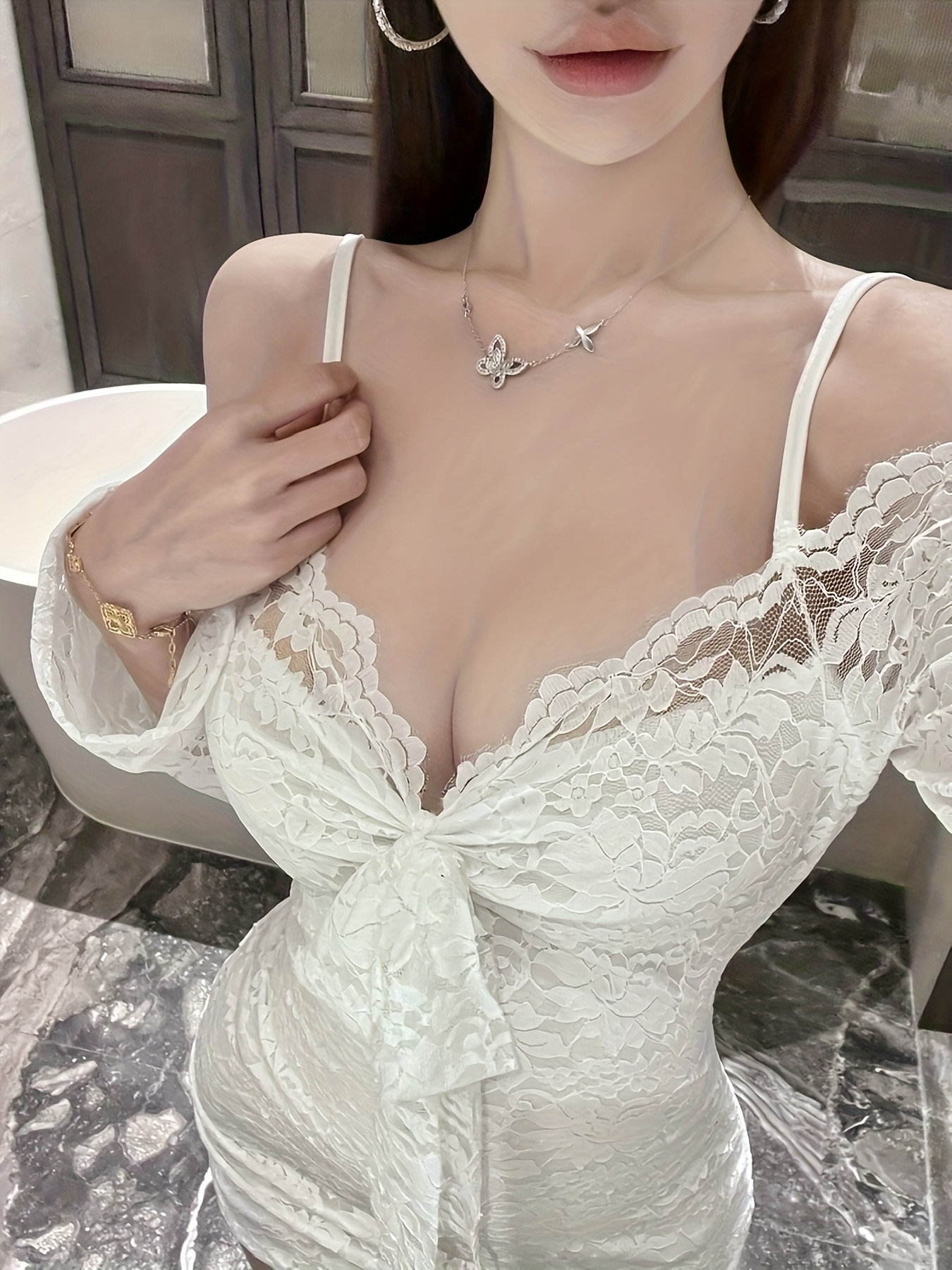 chinese dress ladies Nasty See Through Sexy Dress Revealing Mesh Sheer Lingerie sheer – Le Jour  Jour main image 1
