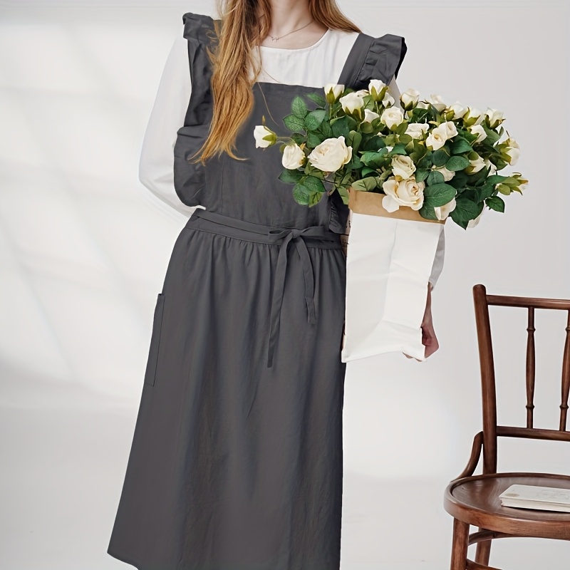 french vintage apron ruffles | temu Temu Canada