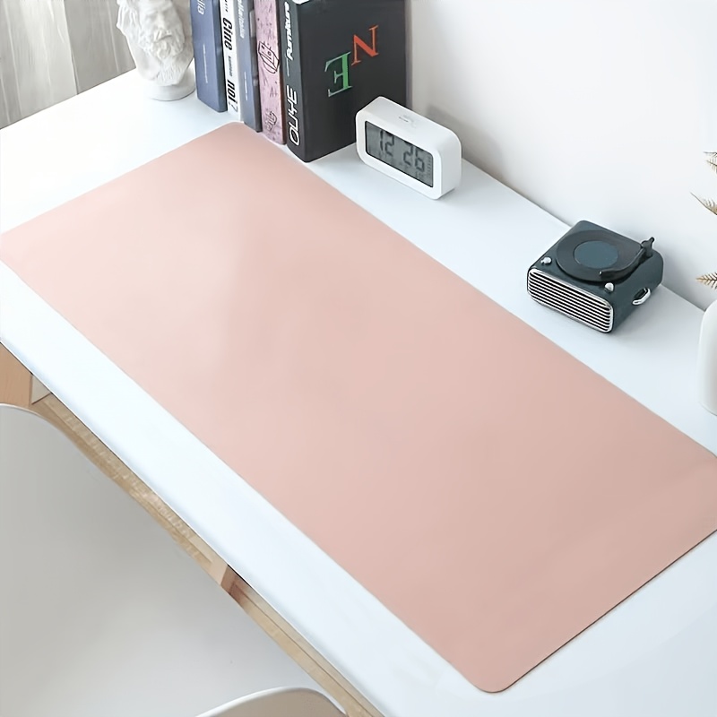 TEMU High Quality Extra Large Size Mouse Pad Faux Leather, Suitable For Gaming And Office, Non-slip Soft Desk Mat, Home Computer Desktop Protector,