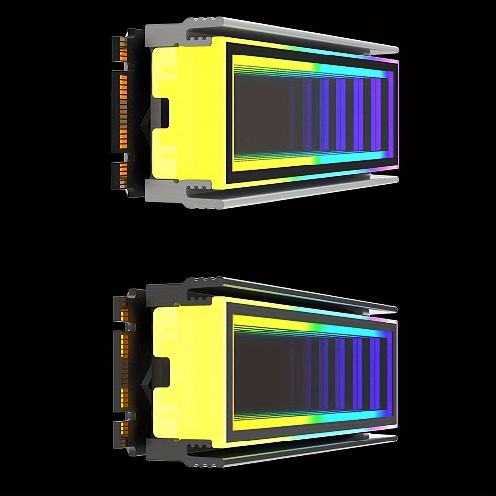 argb aura sync m 2   cooling vest aluminum heatsink for 2280 solid state drives rgb lighting   heat dissipation   for pc builds details 9