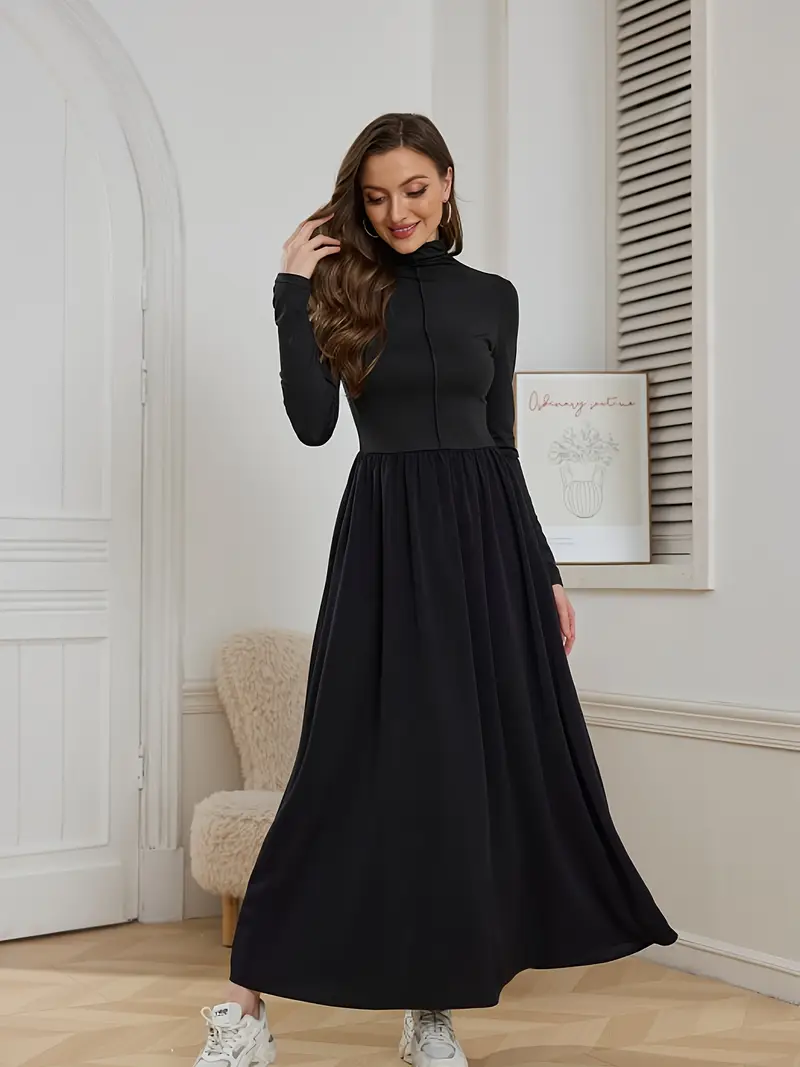 dress womens high collar fit autumn winter - Temu dress womens high collar fit autumn winter - Temu