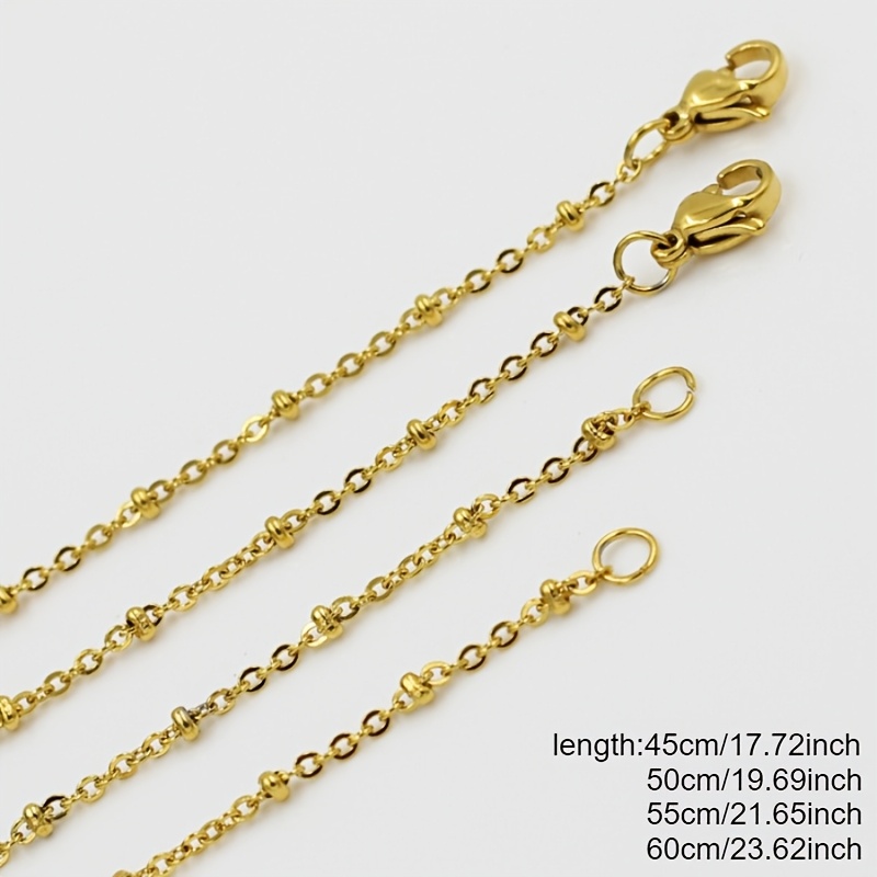 LUXU Hypoallergenic Golden-Tone Satellite Chain Necklace