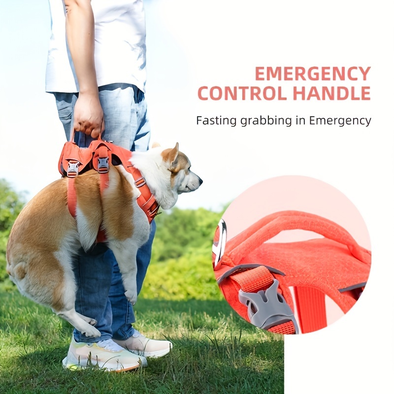 Medium-Large Escape-Proof Dog Safety Harness, Adjustable Pet Vest