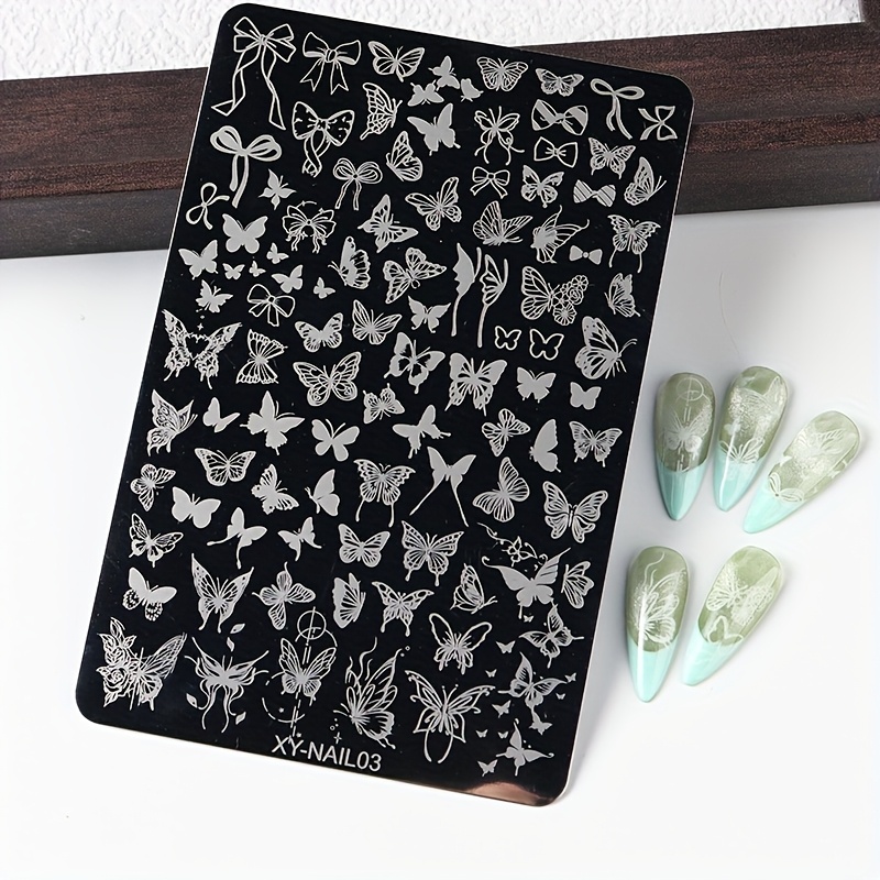 Birdsunshine Nagelstempel-Set – 10 Stempelplatten Mit Blumen, Spitze & Geometrischen Mustern