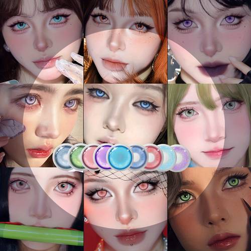 cyber fashion lenses yearly replacement 14 5mm diameter 38 water content for cosplay photoshoots everyday compatible with glasses camera lenses professional makeup artist personal use photoshoot essentials vibrant eye colors comfortable wear cosplay accessories stylish contacts durable material beauty contacts
