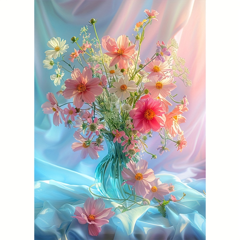 

1pc Large Size 30x40cm/11.8x15.7in Without Frame Diy 5d Diamond Painting Fantasy Vase, Full Rhinestone Painting, Diamond Art Embroidery Kits, Handmade Home Room Office Decor Gift