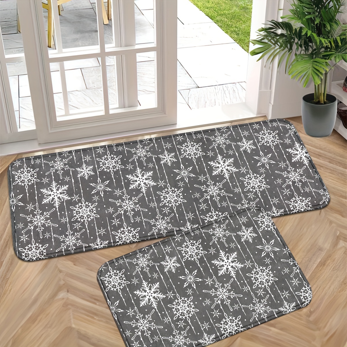 

Mat, Rectangular Washable Entrance Rug, Christmas For Kitchen, Bathroom, Laundry , Washable Decor