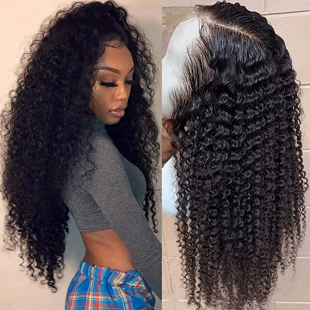 

40inch 13*6 Curly Lace Front Wigs Human Hair Pre With Baby Hair Deep Wave Hd Transparent Lace Wigs For To 40inch Long Black Wig With Halloween Hair Accessories