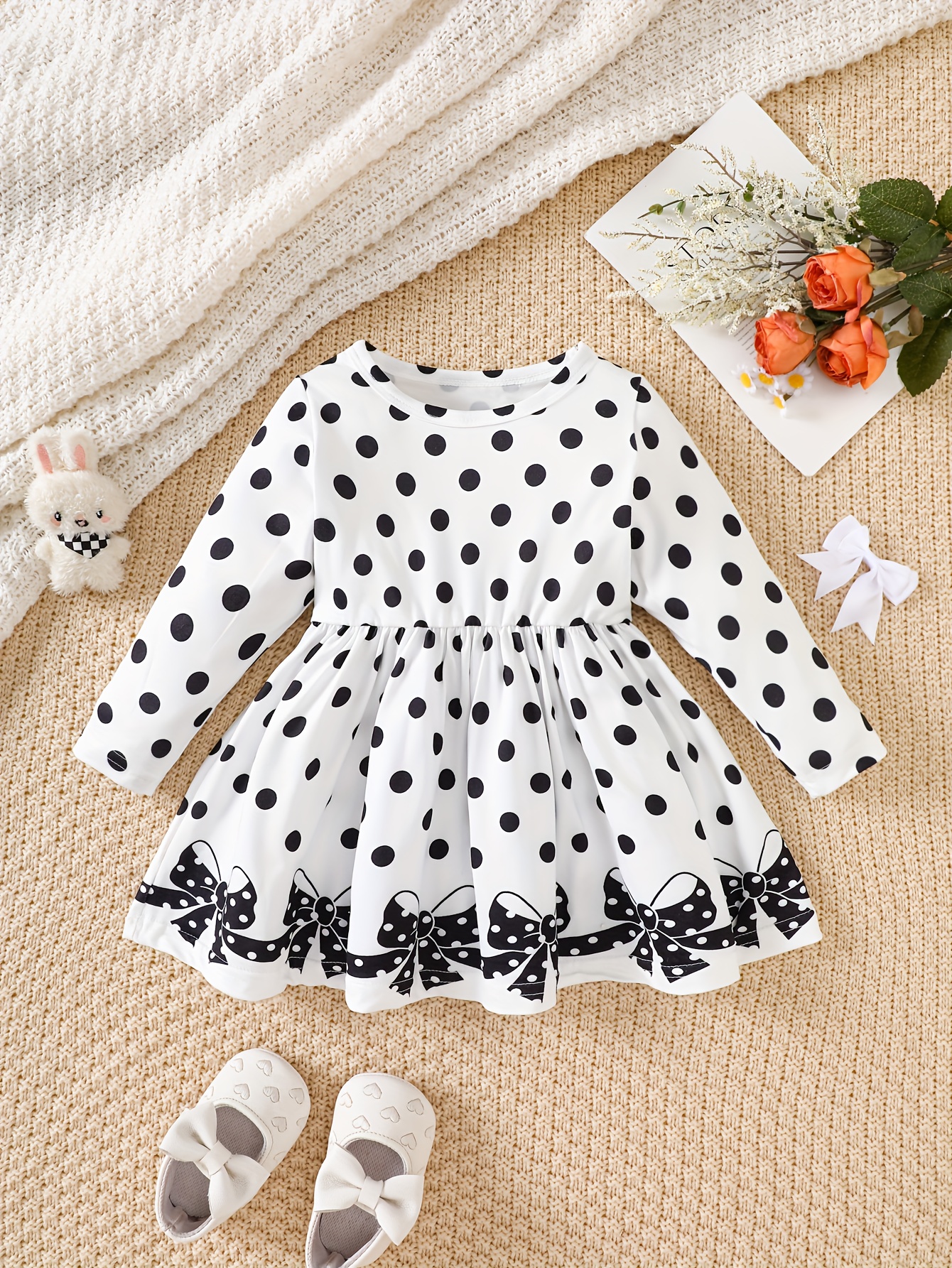 polka dot dress for baby girl sold on Temu United States