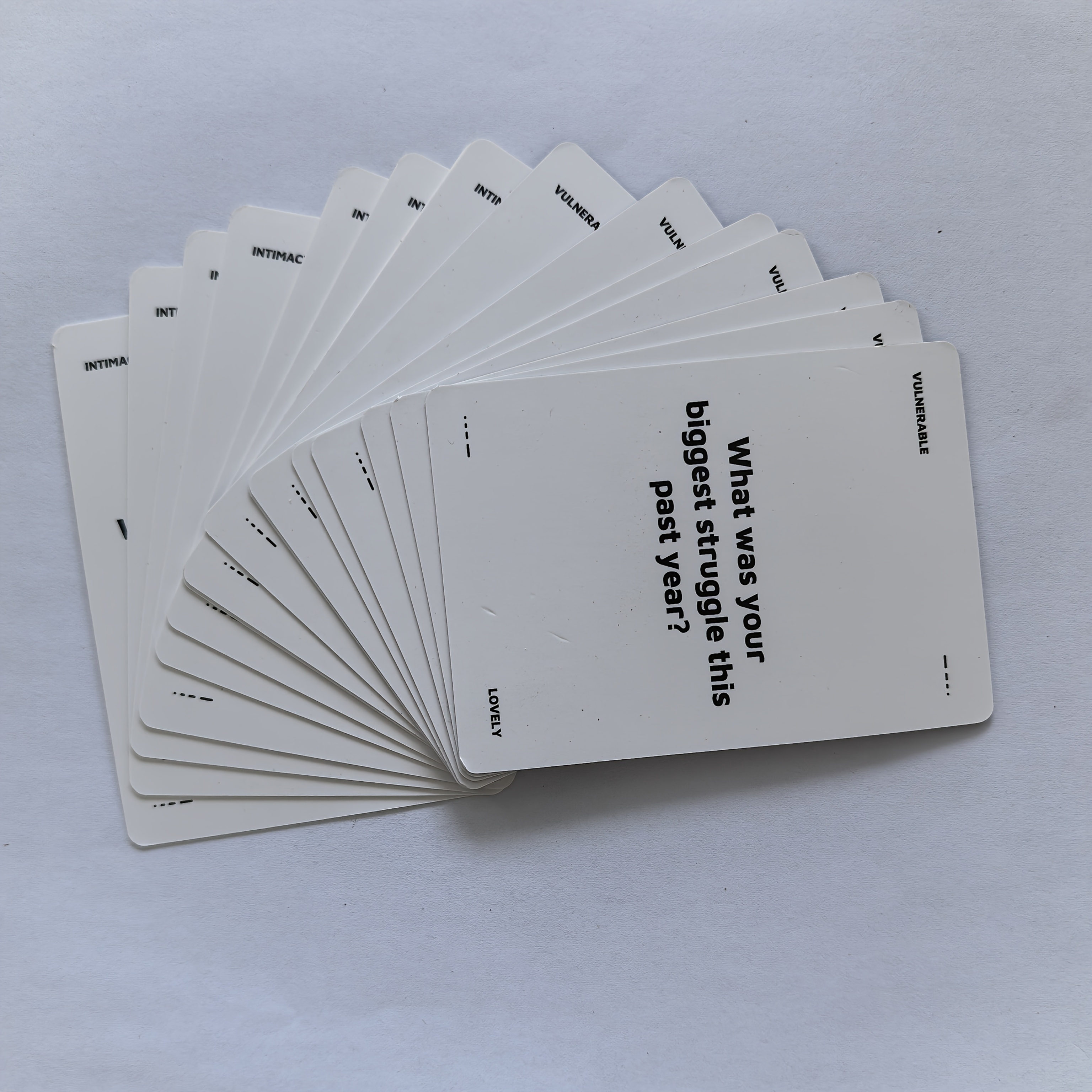 90 Thought-Provoking Cards - Deep Conversation Starters with Minimalist Brain Design - Compatible with 2-6 Players - Ideal for Date Nights, Game Nights, Relax Sessions - Durable Card stock Material, Group Activities, Party Icebreakers, Clean Aesthetic, Simple Layout, Highquality Printing, Longlasting Deck, Interactive Questions, Discussion Prompts, Friends Gathering, Couples Relax
