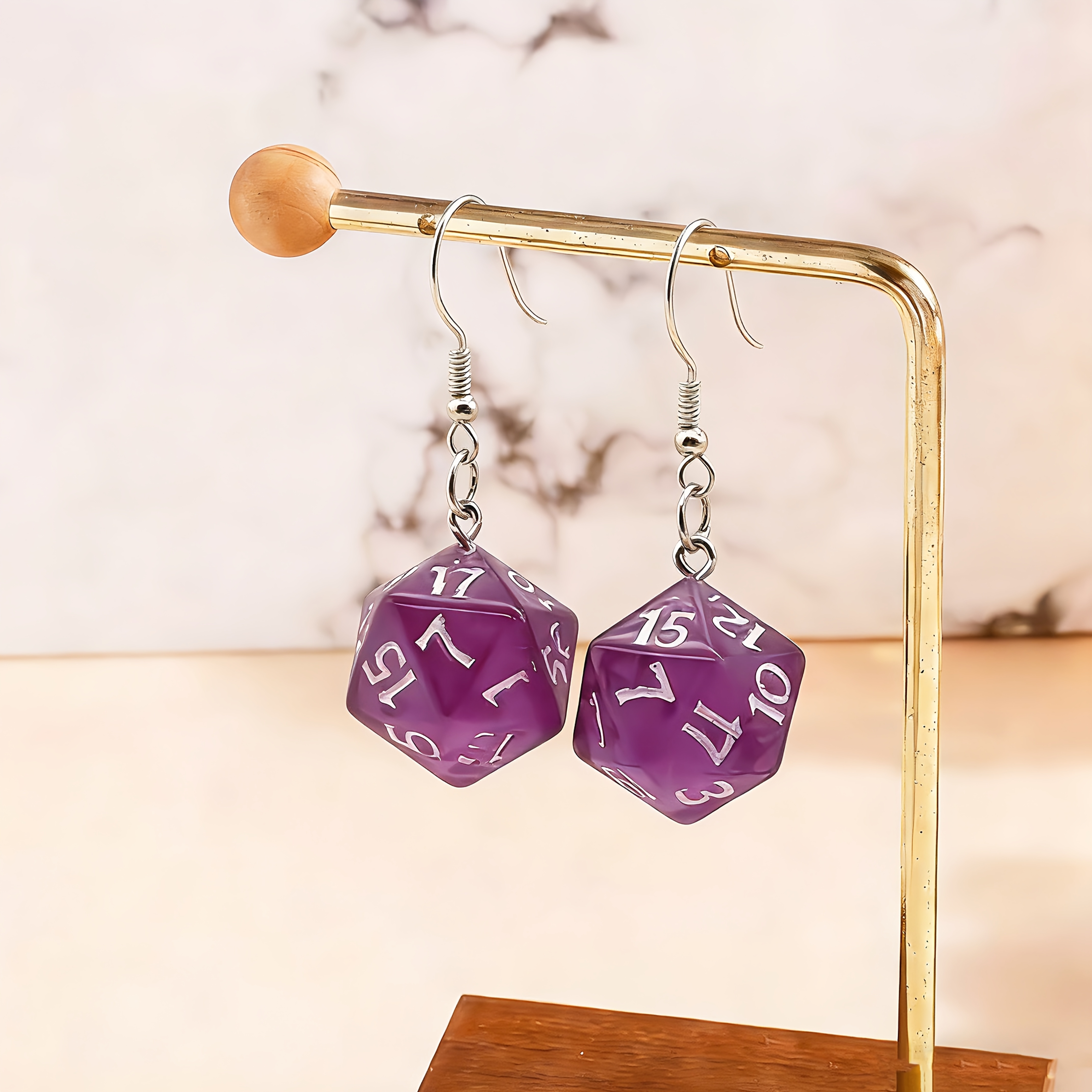 E-shop Ein Paar einzigartige Cartoon-Würfel-Ohrringe – Transparente Acryl-Anhänger, Unisex, ideal für den Partys, ausgefallene Ohrringe