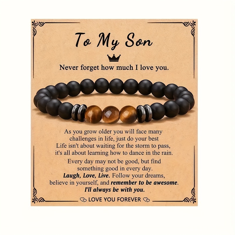 

Inspirational Striped Bracelet December - Christmas For Teen Boys, Includes