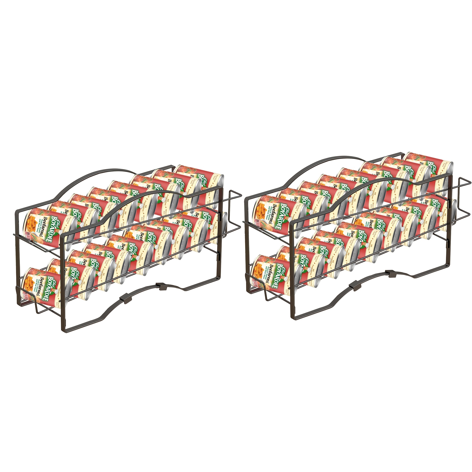 TEMU 4pcs Can Dispenser Rack, Can Rack For Pantry And Kitchen Cabinets - Large Capacity Wire Can Organizer, Stackable Can Storage Organizer For