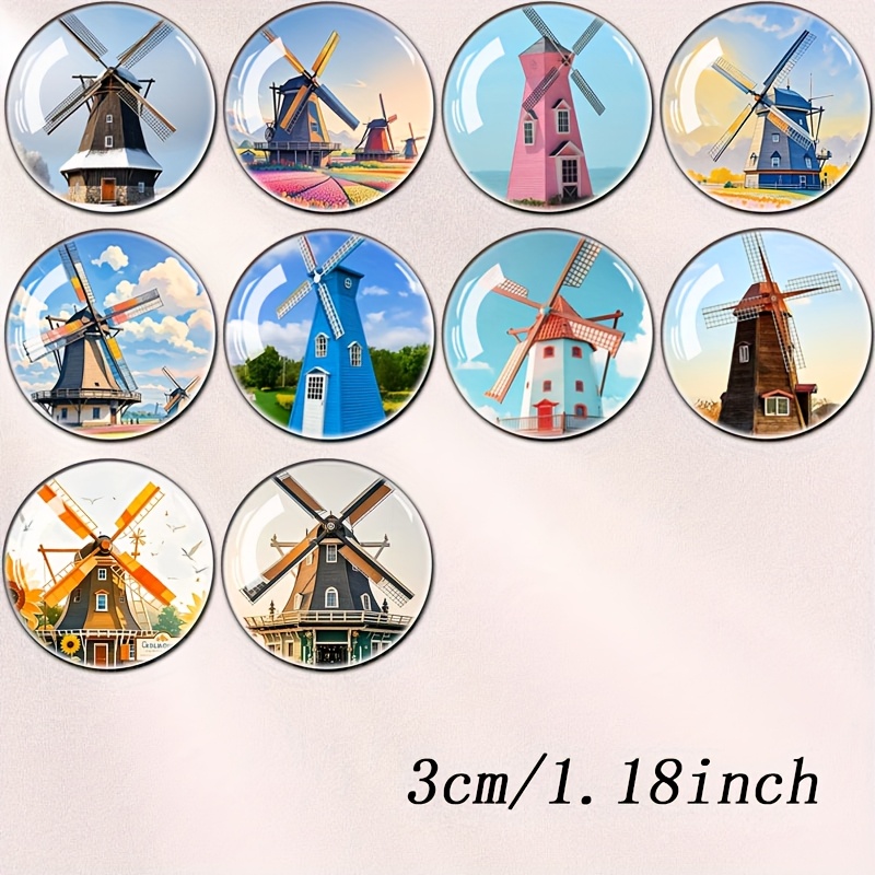 TEMU 10pcs Large 3d Relief Glass Fridge Magnets Fridge Stickers For Kitchen Office And Home Decor Whiteboard Storage Cabinet Cupboard And Dishwasher,