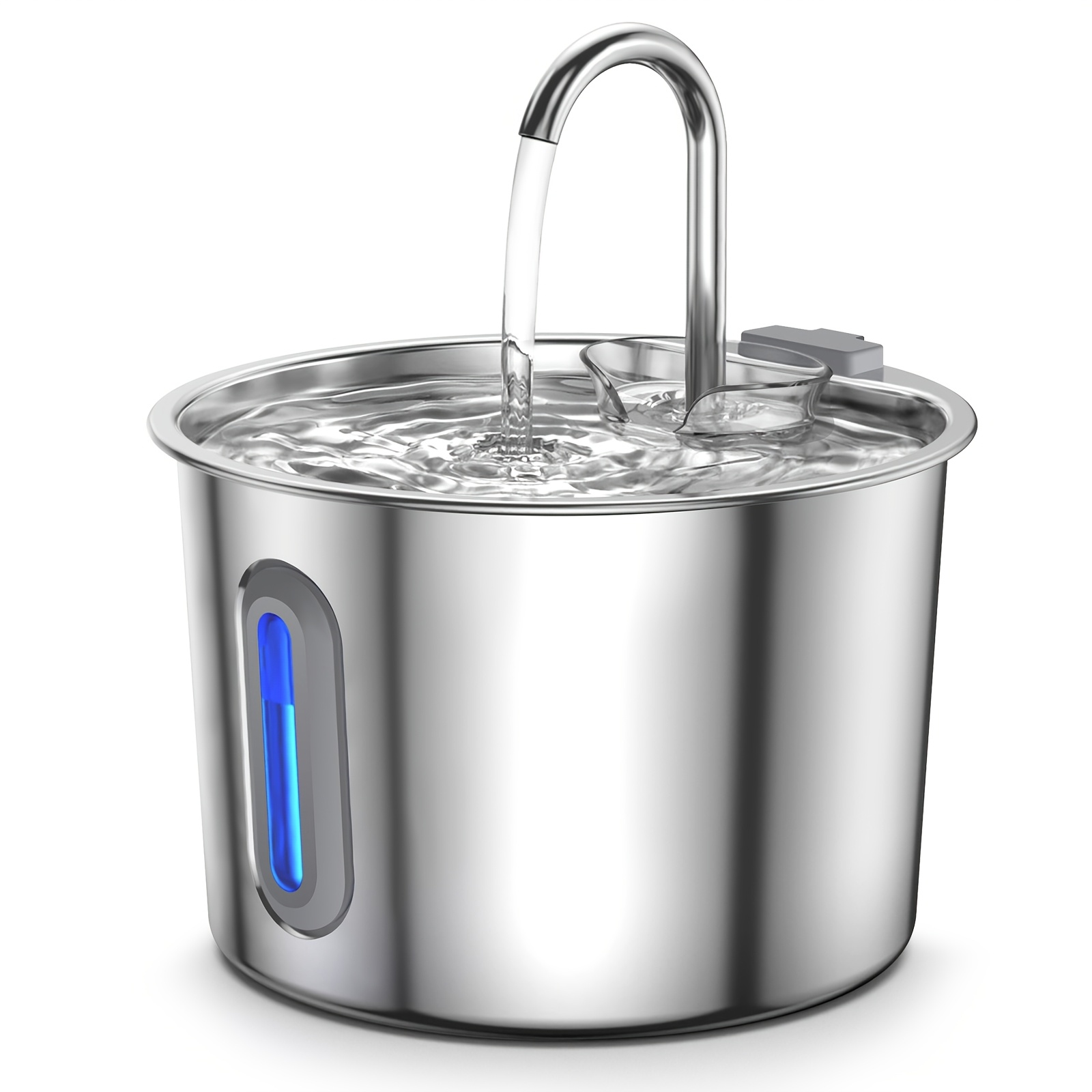 TEMU 2.2l Cat Mate Pet Drinking Water Fountain, Cat Fountain For Cats And Small Dogs, Cat Fountain, Stainless Steel Drinking Fountain For Cats: 2.2l,