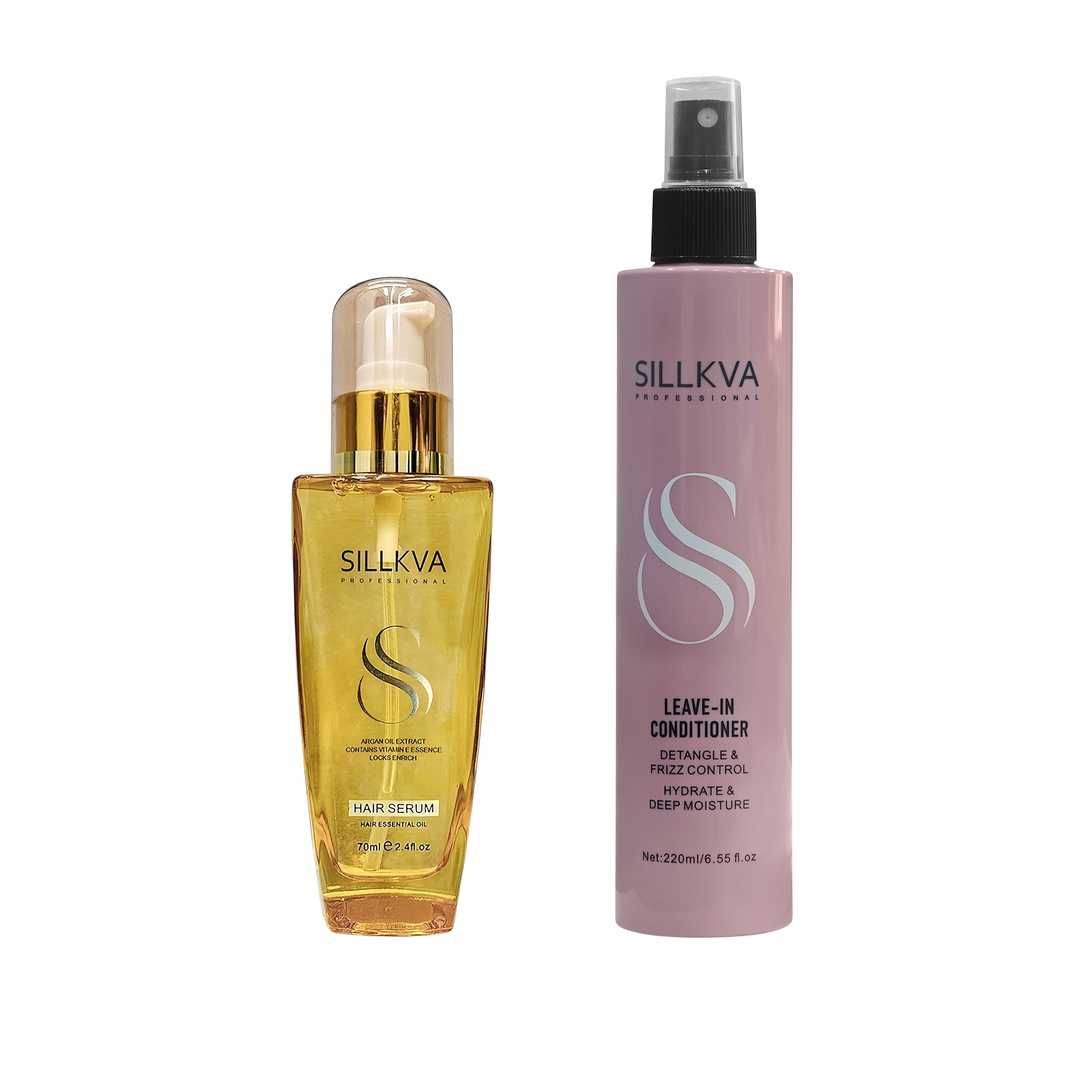 TEMU 2in 1 Conditioner & Hair Serum Set, Or Choose Single Bottle - , Detangle & Hydrate, Smoothing Hair Care Combo For Y Shiny Hair