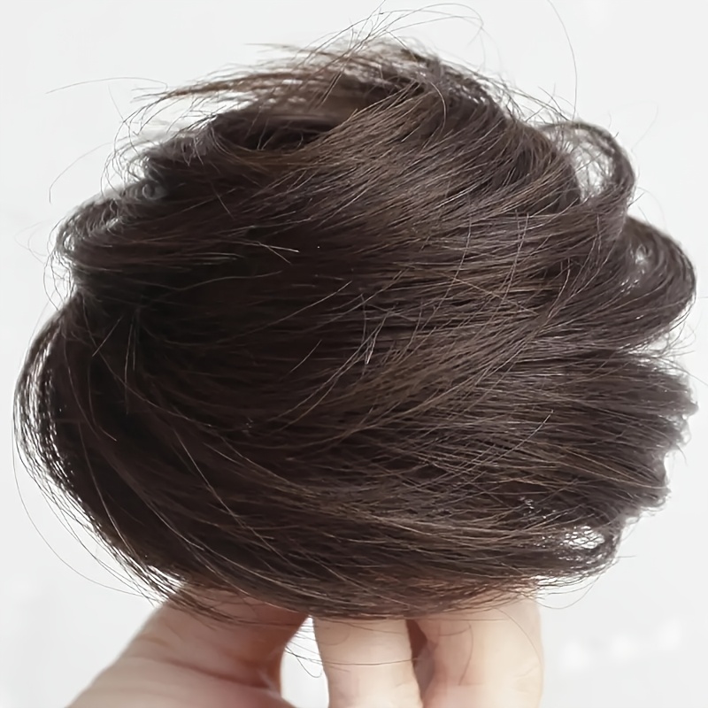 TEMU Hair Bun Wig - Elegant Straight Curly Ponytail, Secure Claw Clip Base Suitable For Parties, Daily Life And Special Occasions - Women's Headwear,