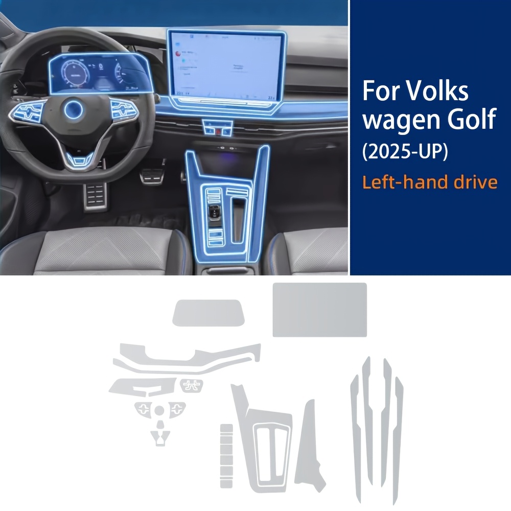 TEMU Compatible With For Golf (2025-present) Complete Set Of Pre-cut Invisible Interior Film Made Of Tpu Material For Scratch Resistance And
