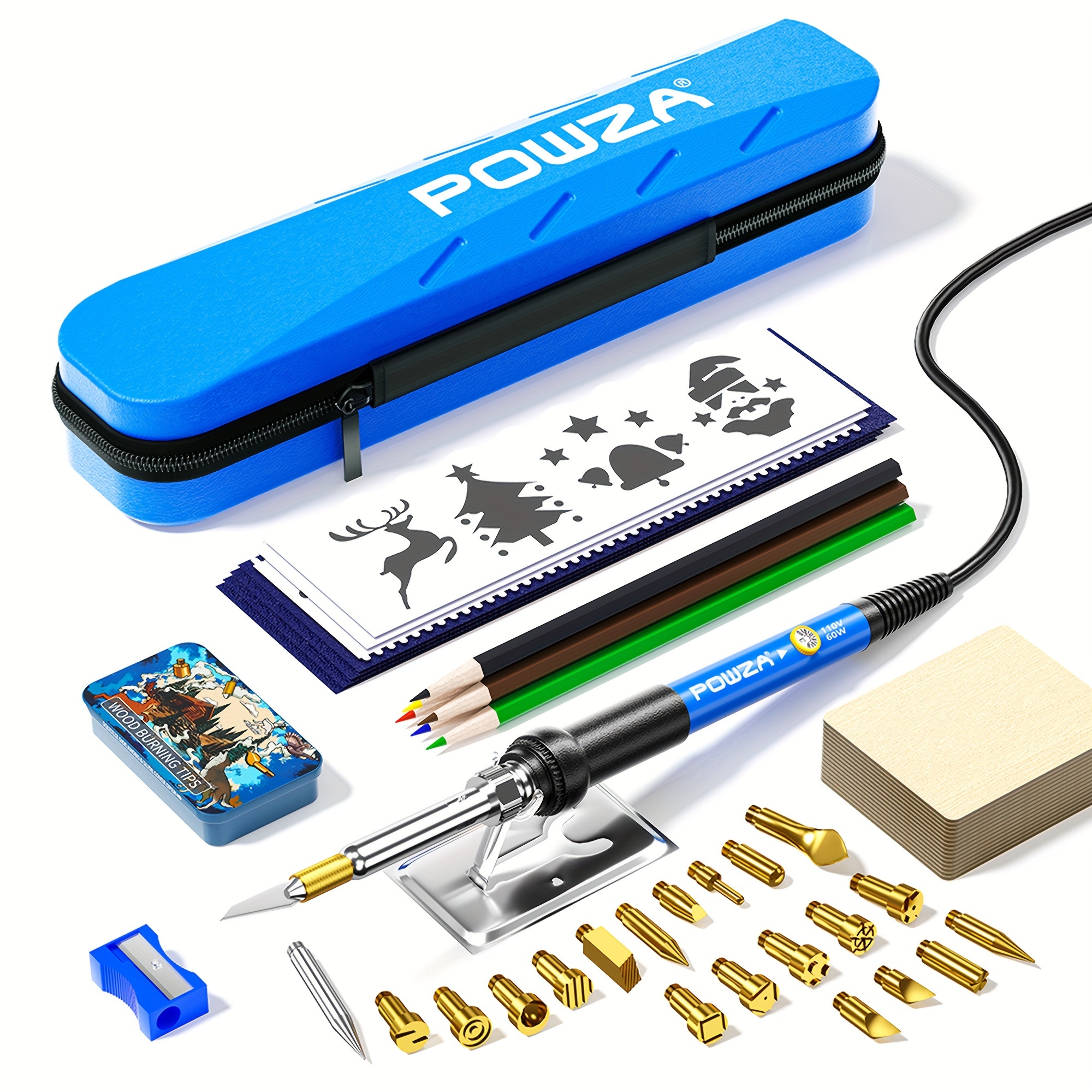 

Wood Burning Kit For Beginners, Adjustable Professional Wood Burner Pen Tool And Accessories, Woodburning Embossing Carving
