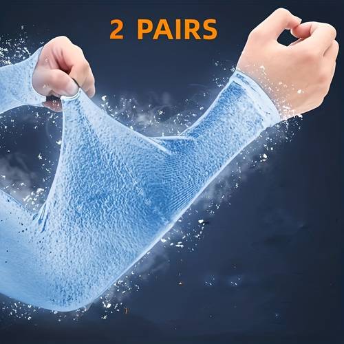item picture cooling arm sleeves unisex polyester knit fabric uv protection sun protection hand washable pull for sports running fishing cycling skiing