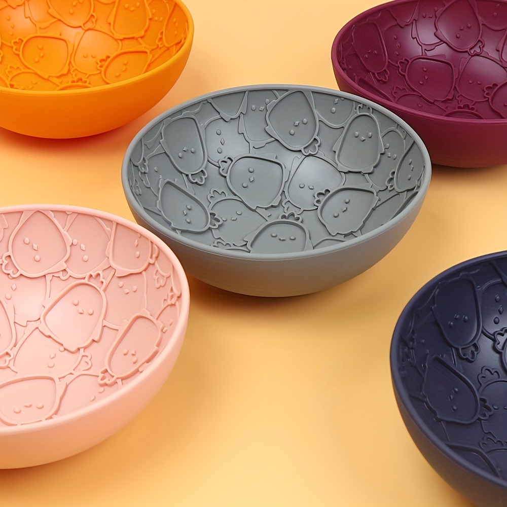 1pc silicone pet bowl lickable mat multi functional dog feeding dish easy to   slow feeder for dogs Product details 3