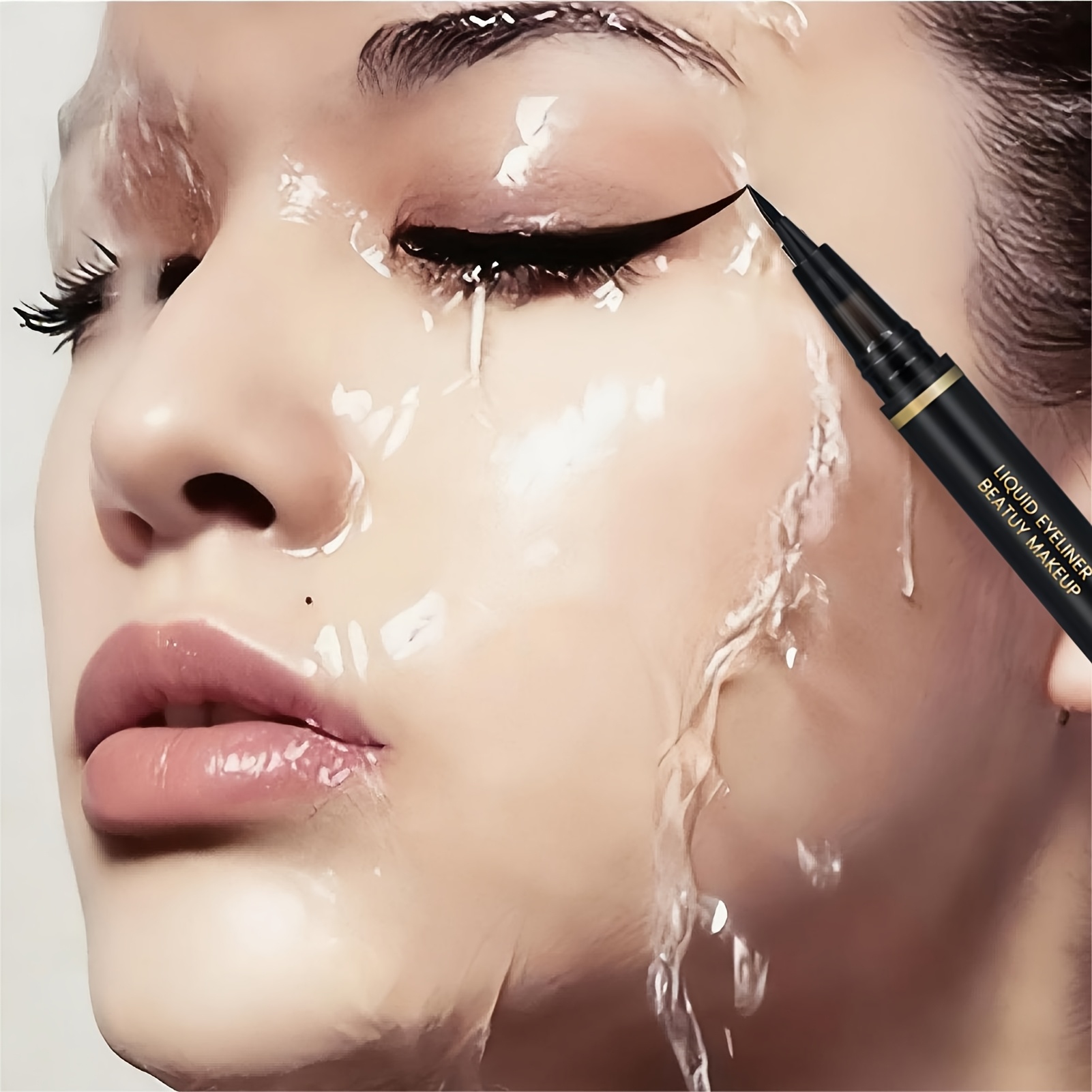 2pcs quick dry waterproof liquid eyeliner pen long lasting black smudge proof thick eyeliner   holidays and makeup gifts korean eyeliner   brand
